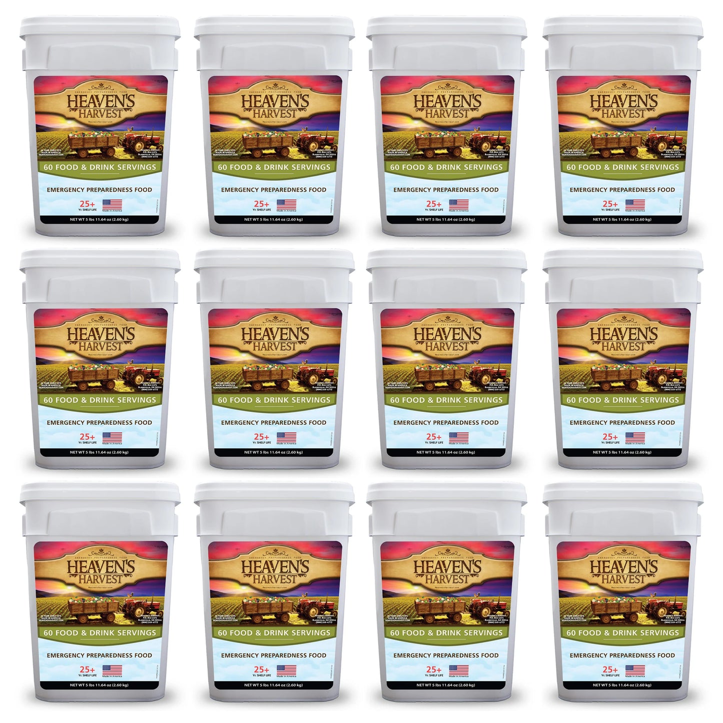 1 Week Kit -Starter Food & Drink Bucket - 1 Person 1 Week - 60 Servings - Emergency Survival Food Kit