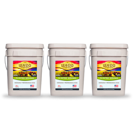 Entree Bucket - 3 Pack - Emergency Survival Food Kit