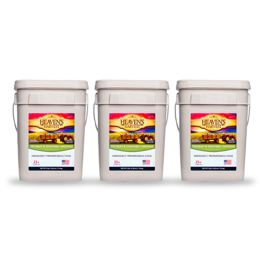 Fruit & Vegetable Bucket - 3 Pack - Emergency Survival Food Kit