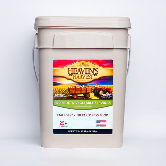 Fruit & Vegetable Bucket - 1 Person 1 Month - 170 servings - Emergency Survival Food Kit