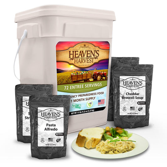 Combo Kit - Breakfast, Entree + Protein - 1 Person 1 Month - 308 Servings - Emergency Survival Food Kit