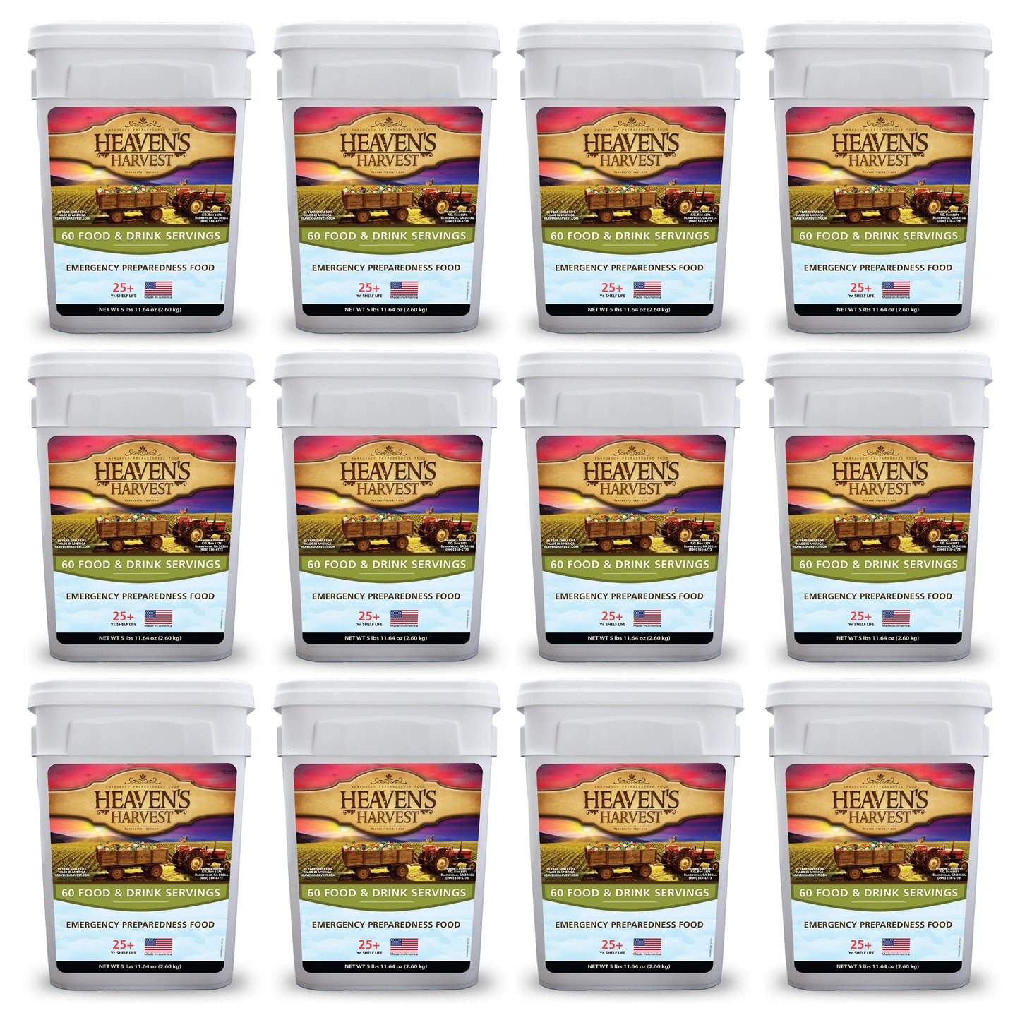 1 Week Kit -Starter Food & Drink Bucket - 1 Person 1 Week - 60 Servings - Emergency Survival Food Kit