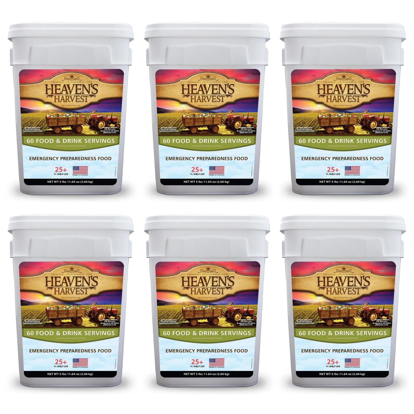 1 Week Kit -Starter Food & Drink Bucket - 1 Person 1 Week - 60 Servings - Emergency Survival Food Kit