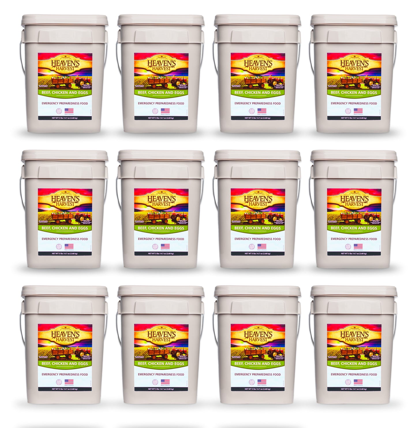 Protein Booster Bucket - 12 Pack - Emergency Survival Food Kit