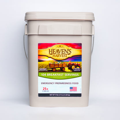 Breakfast Bucket - 1 Person 1 Month - 104 Servings - Emergency Survival Food Kit