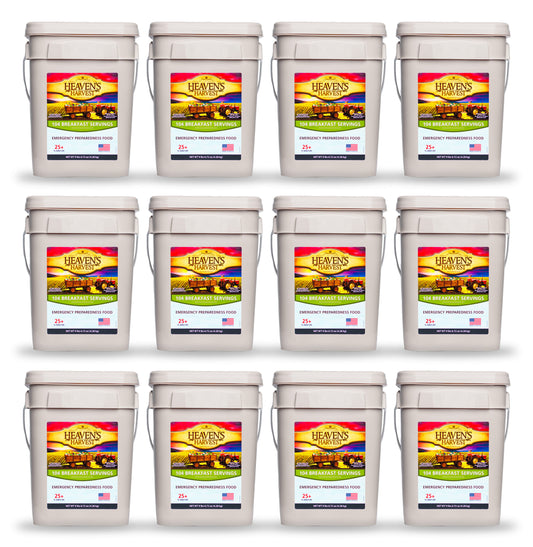 Breakfast Bucket - 12 Pack - Emergency Survival Food Kit