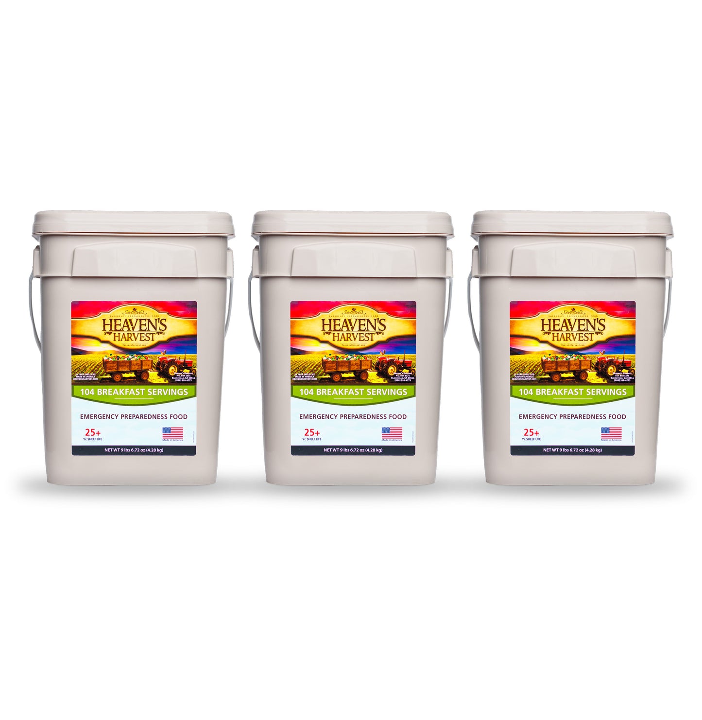 Breakfast Bucket - 1 Person 1 Month - 104 Servings - Emergency Survival Food Kit