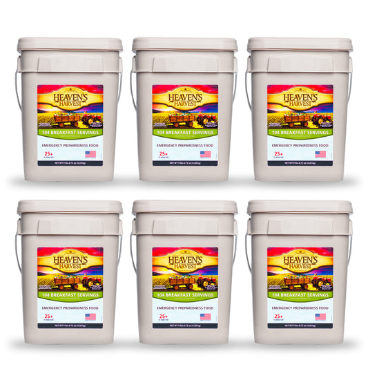Breakfast Bucket - 6 Pack - Emergency Survival Food Kit