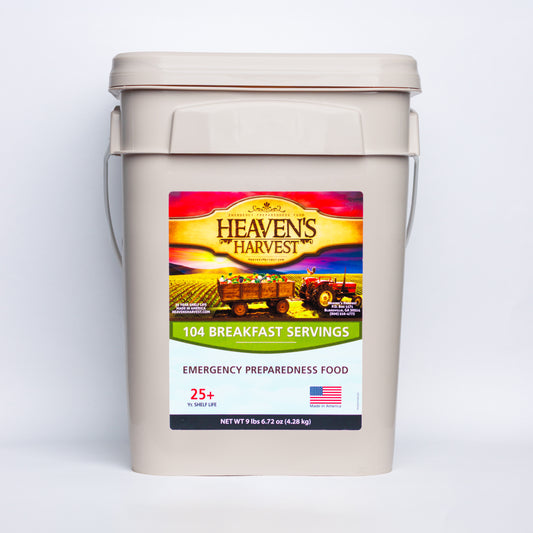 Breakfast Bucket - 1 Person 1 Month - 104 Servings - Emergency Survival Food Kit