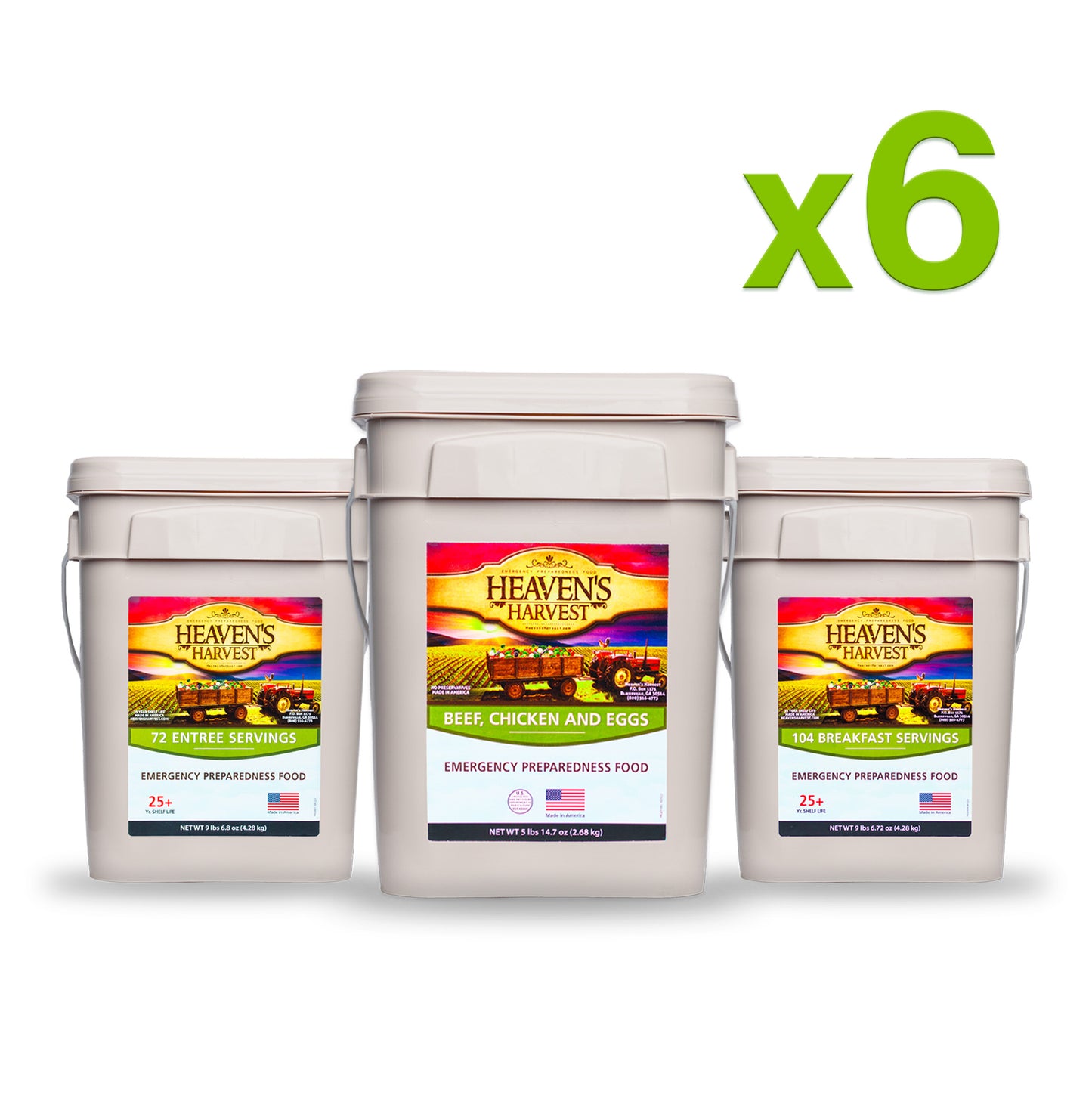 Combo Kit - Breakfast, Entree + Protein - 6 Months - Emergency Survival Food Kit