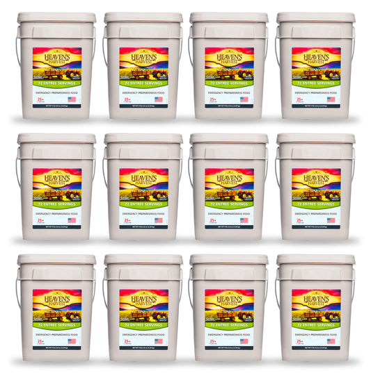 Entree Bucket  - 12 Pack - Emergency Survival Food Kit