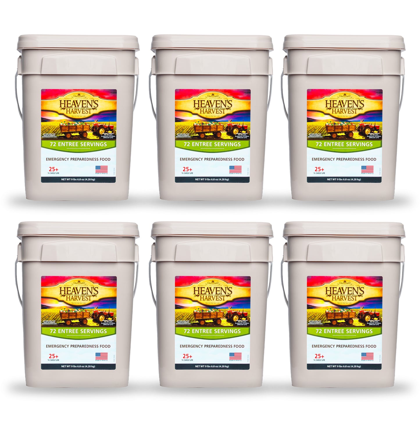 Entree Bucket  - 1 Person 1 Month - 72 Servings - Emergency Survival Food Kit