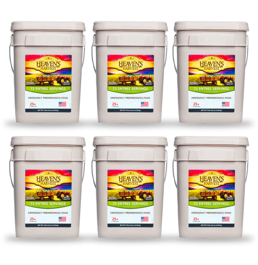 Entree Bucket  - 6 Pack - Emergency Survival Food Kit
