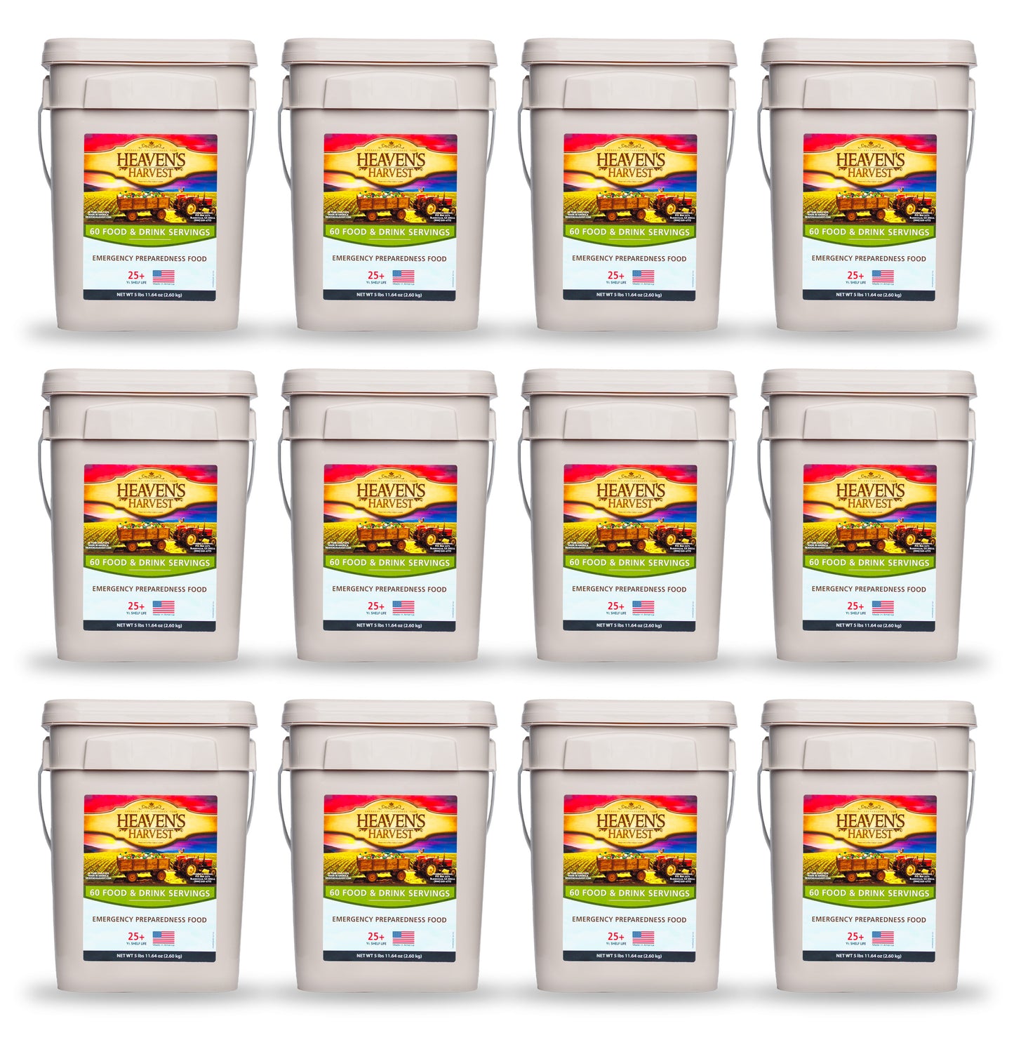 12 Week Kit -Starter Food & Drink Bucket - Emergency Survival Food Kit