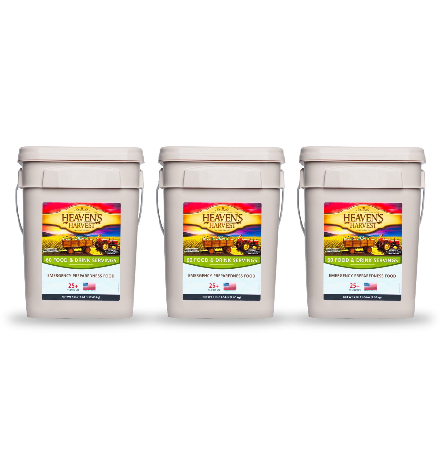 1 Week Kit -Starter Food & Drink Bucket - 1 Person 1 Week - 60 Servings - Emergency Survival Food Kit