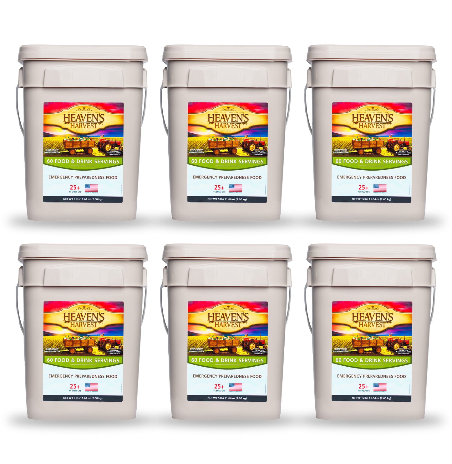 1 Week Kit -Starter Food & Drink Bucket - 1 Person 1 Week - 60 Servings - Emergency Survival Food Kit