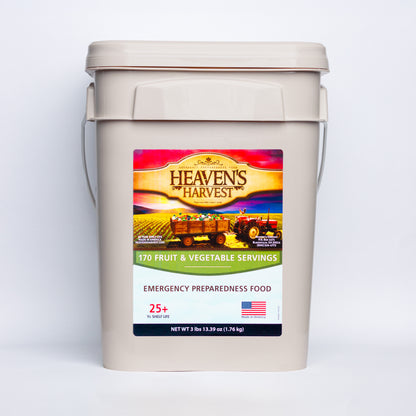 Fruit & Vegetable Bucket - 1 Person 1 Month - 170 servings - Emergency Survival Food Kit