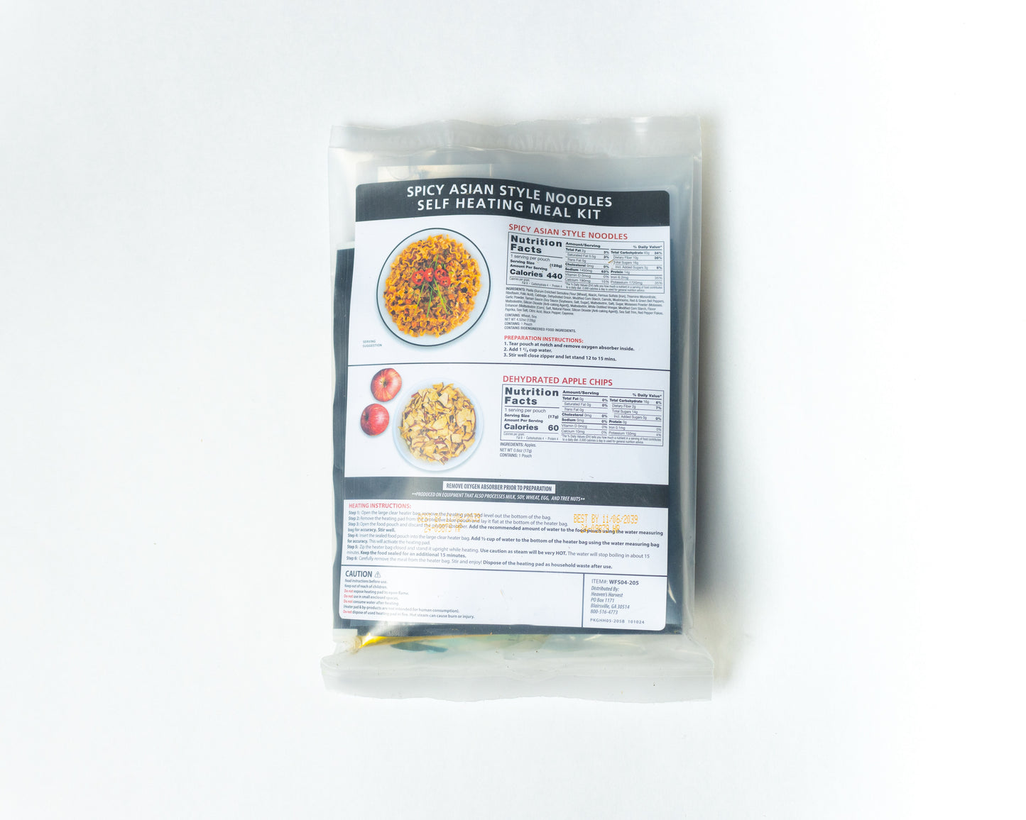 Self-Heating Meal Kit, 6 pack - Spicy Asian Style Noodles