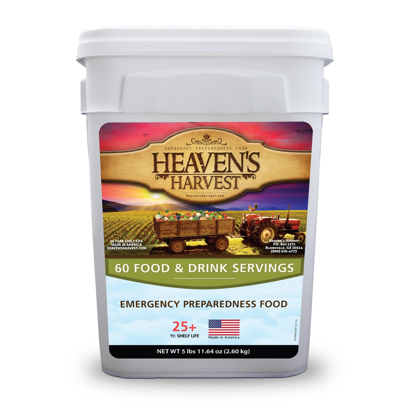 1 Week Kit -Starter Food & Drink Bucket - 1 Person 1 Week - 60 Servings - Emergency Survival Food Kit