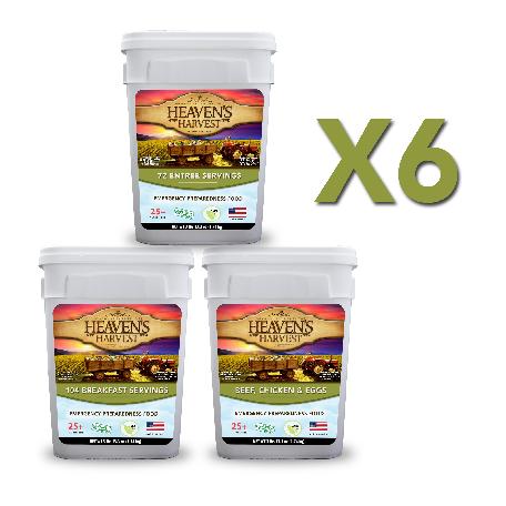 Survival food 6x buckets